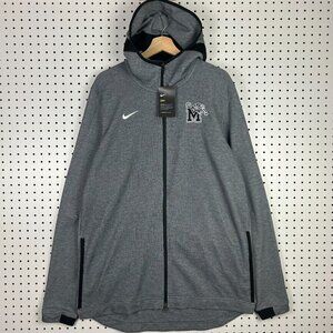 Nike Memphis Tigers Basketball Jacket XL Tall XLT Warm Up On Court Gray Zip Tech